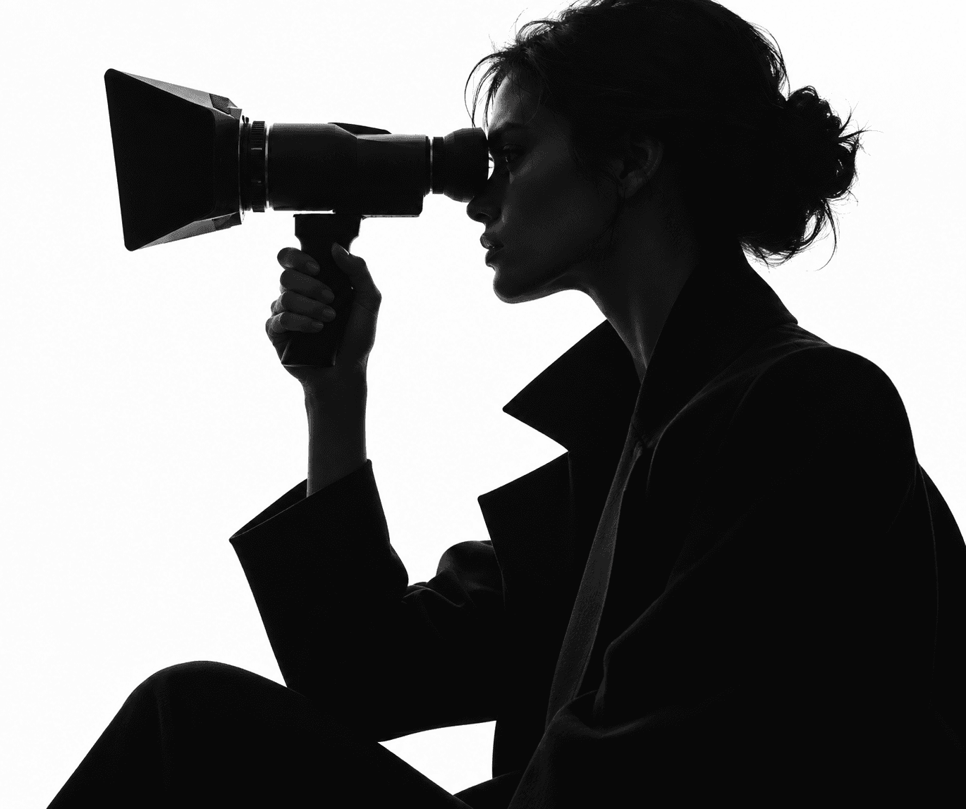 Stylised silhouette with director viewfinder - Kling 3.0 AI Director cinematic AI video